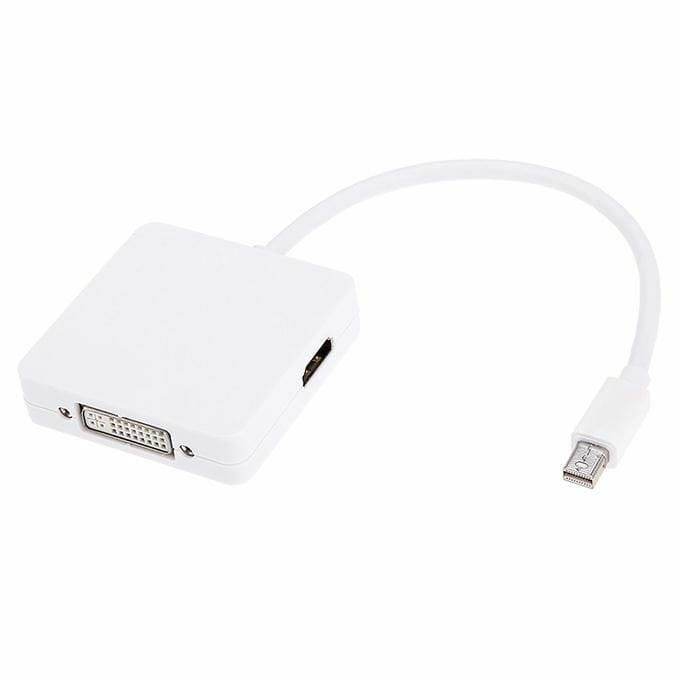 Адаптер Digitus mini DisplayPort - DisplayPort+HDMI+DVI (M/F), 24+5, White (AK-340509-002-W)