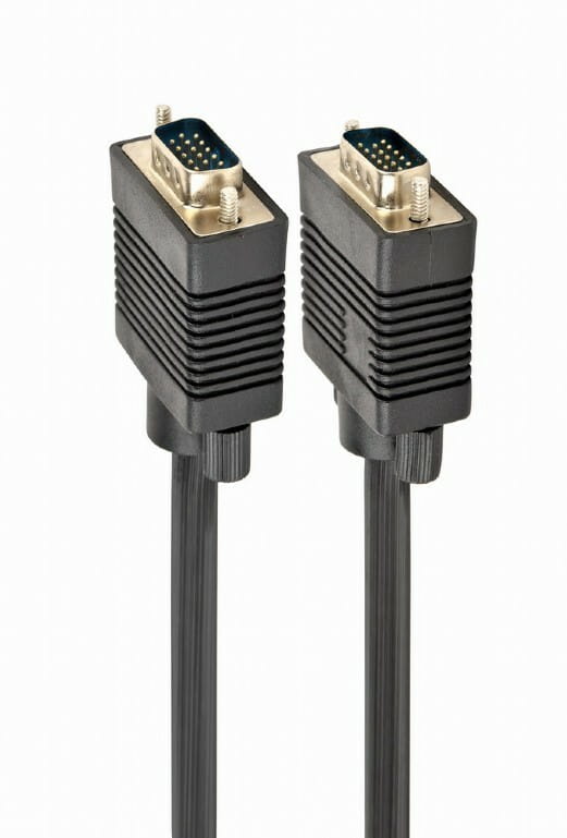 Кабель Cablexpert VGA - VGA (M/M), HD15, с 2-мя фер. кольцами, черный, 15 м (CC-PPVGA-15M-B) пакет