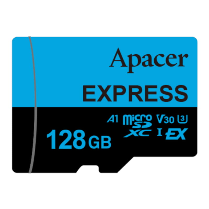 Карта пам`ятi microSDXC Express 128GB UHS-I U3 V30 A1 Apacer (AP128GMCEXG3X17-RA)