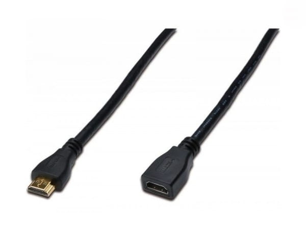 Кабель Digitus HDMI - HDMI V 1.4, (M/F), 5 м, Black (AK-330201-050-S)
