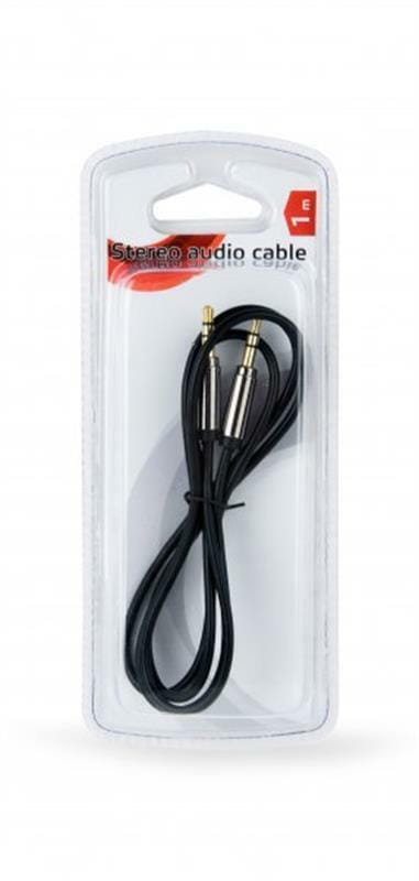 Аудио-кабель Cablexpert 3.5 мм - 3.5 мм (M/M), 1 м, черный (CCAPB-444-1M)