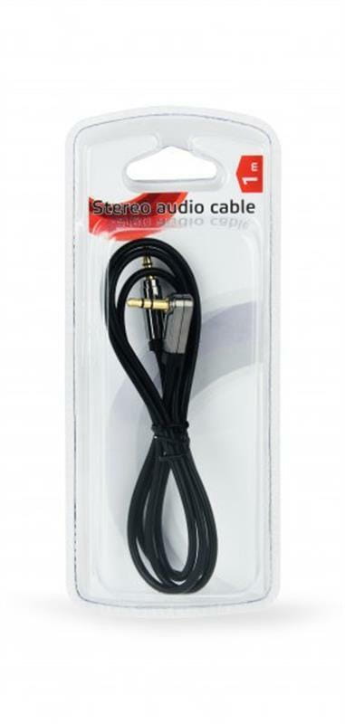 Аудио-кабель Cablexpert 3.5 мм - 3.5 мм (M/M), 1 м, черный (CCAPB-444L-1M)