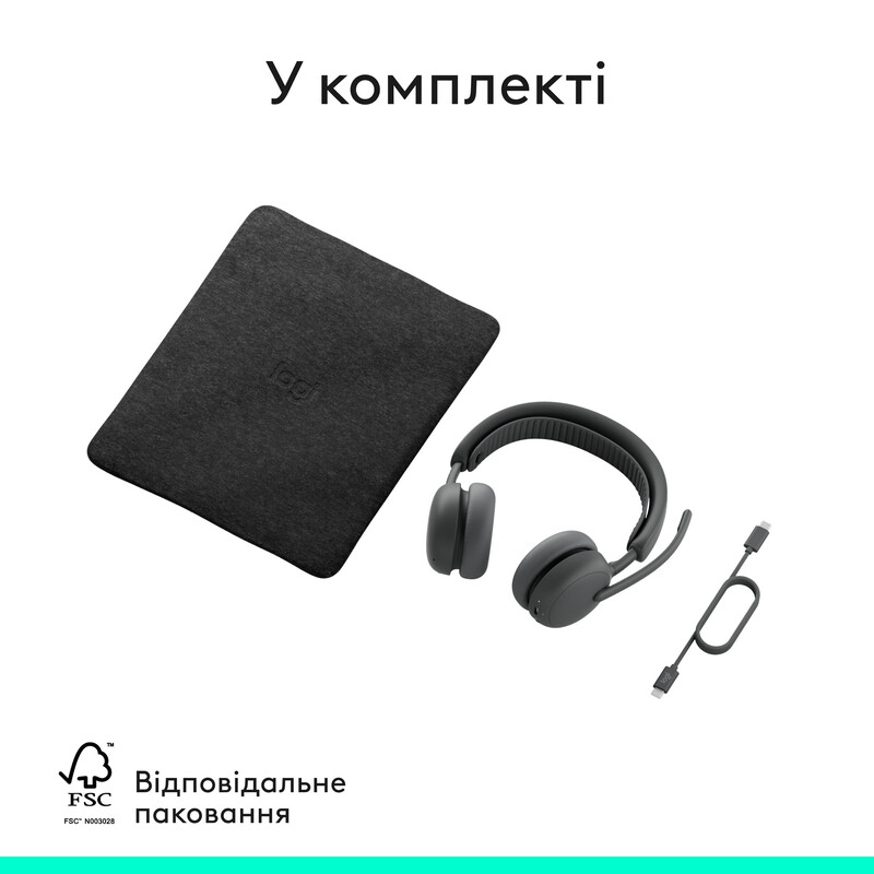Bluetooth-гарнітура Logitech Zone Wireless 2 ES Graphite (981-001503)