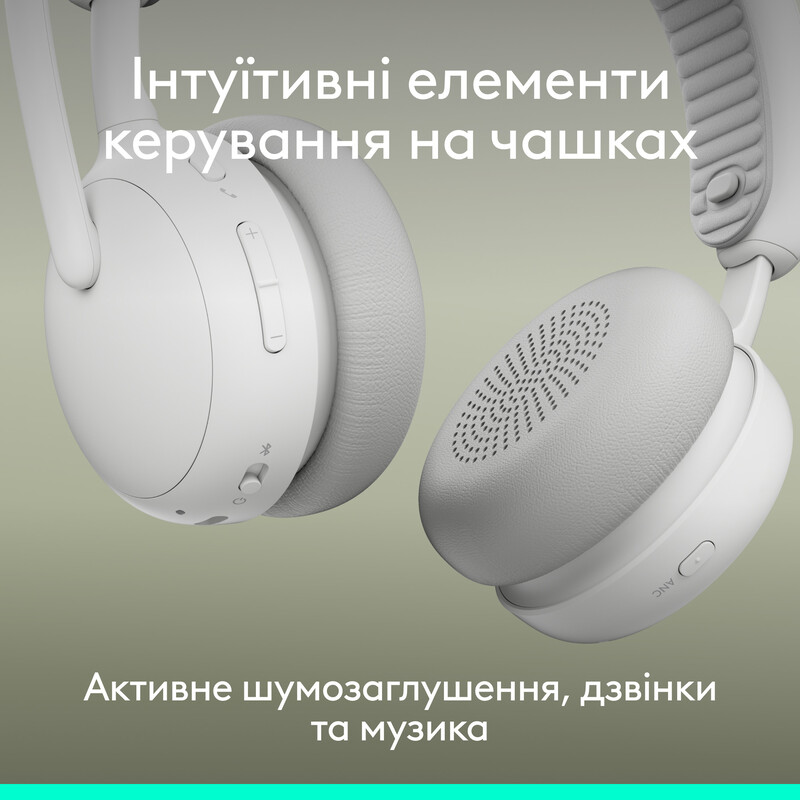 Bluetooth-гарнітура Logitech Zone Wireless 2 ES Off-White (981-001508)
