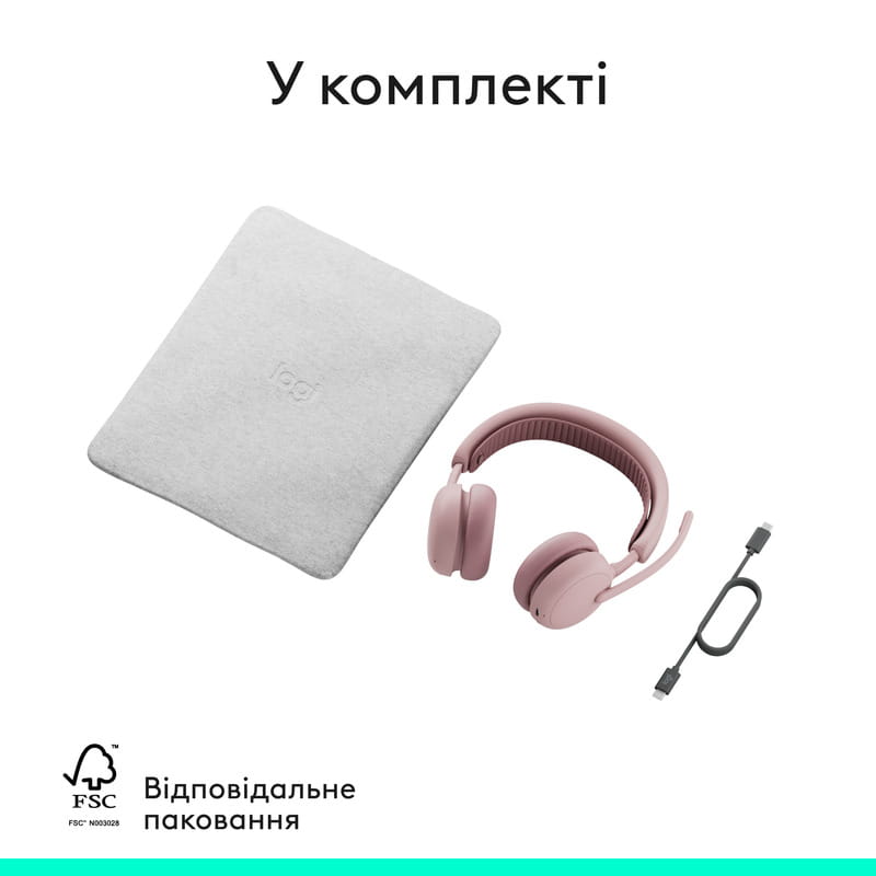 Bluetooth-гарнітура Logitech Zone Wireless 2 ES Rose (981-001510)