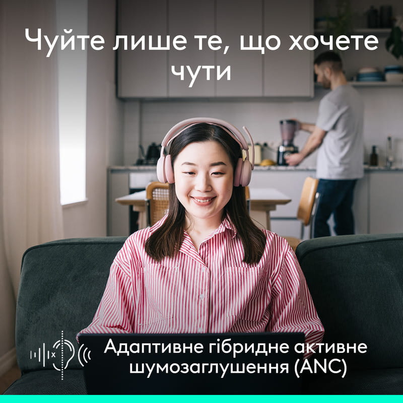 Bluetooth-гарнітура Logitech Zone Wireless 2 ES Rose (981-001510)