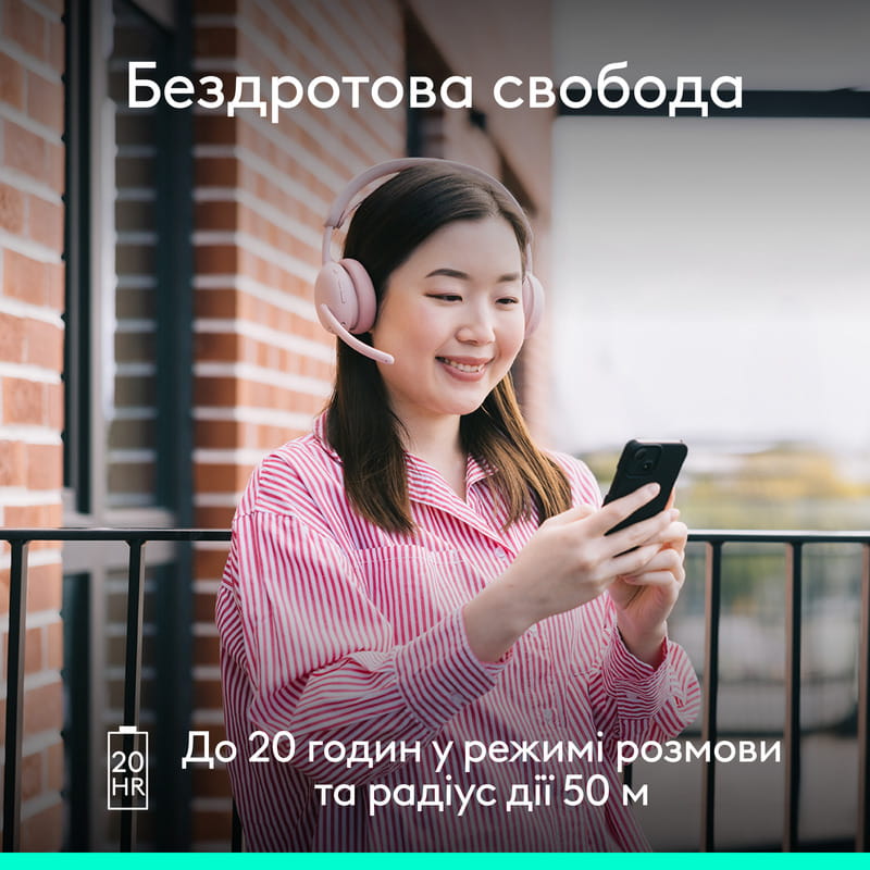 Bluetooth-гарнітура Logitech Zone Wireless 2 ES Rose (981-001510)