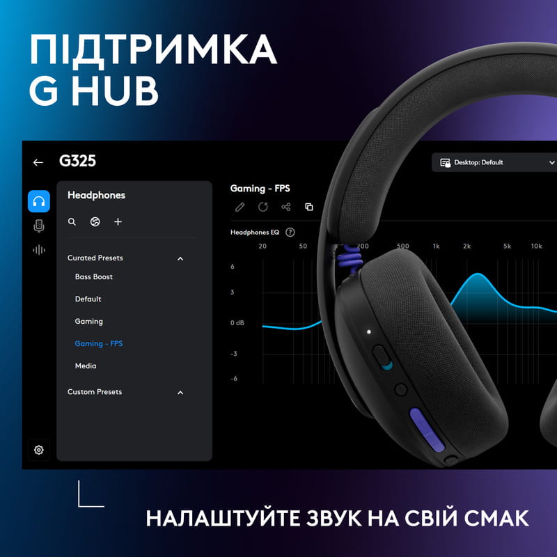 Гарнітура Logitech G325 Lightspeed Black (981-001524)