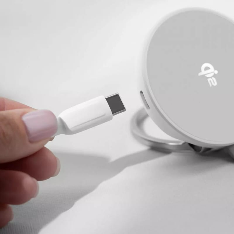 Бездротовий зарядний пристрій Proove Knocker 2 in 1 Qi2 15W White (WSPK15012002)