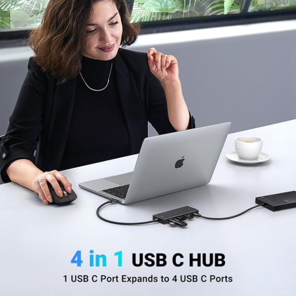 Концентратор USB Type-C Ugreen Black (CM806) 4xUSB-C 3.2 (35584)
