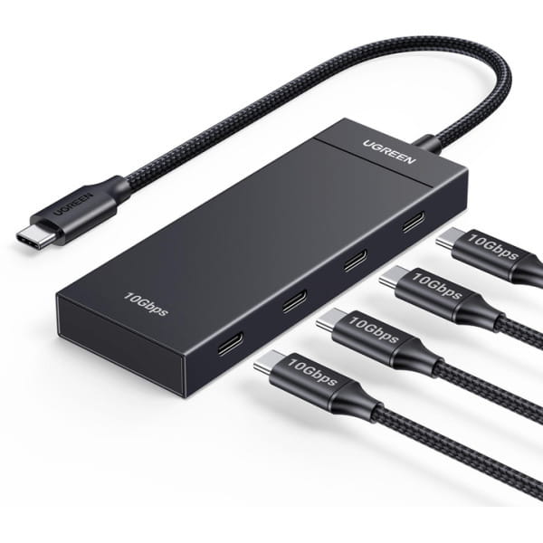 Концентратор USB Type-C Ugreen Black (CM806) 4xUSB-C 3.2 (35584)