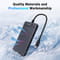 Фото - Концентратор USB Type-C Ugreen Black (CM806) 4xUSB-C 3.2 (35584) | click.ua
