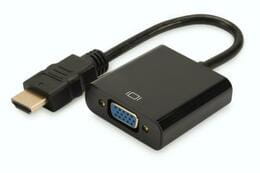 Адаптер Digitus HDMI - VGA+3.5 мм (M/F), Black (DA-70461)