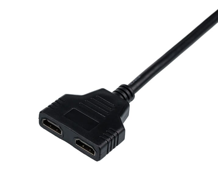 Кабель-разветвитель Atcom HDMI - 2хHDMI (M/F), 0.1 м, Black (10901)