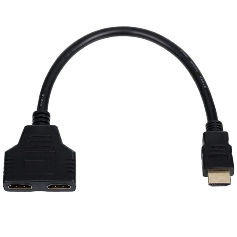 Кабель-разветвитель Atcom HDMI - 2хHDMI (M/F), 0.1 м, Black (10901)