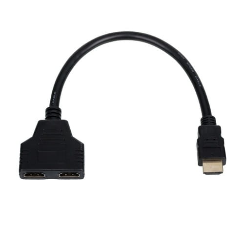 Photos - Cable (video, audio, USB) ATCOM Кабель-розгалужувач  HDMI - 2хHDMI (M/F), 0.1 м, Black  10901 (10901)