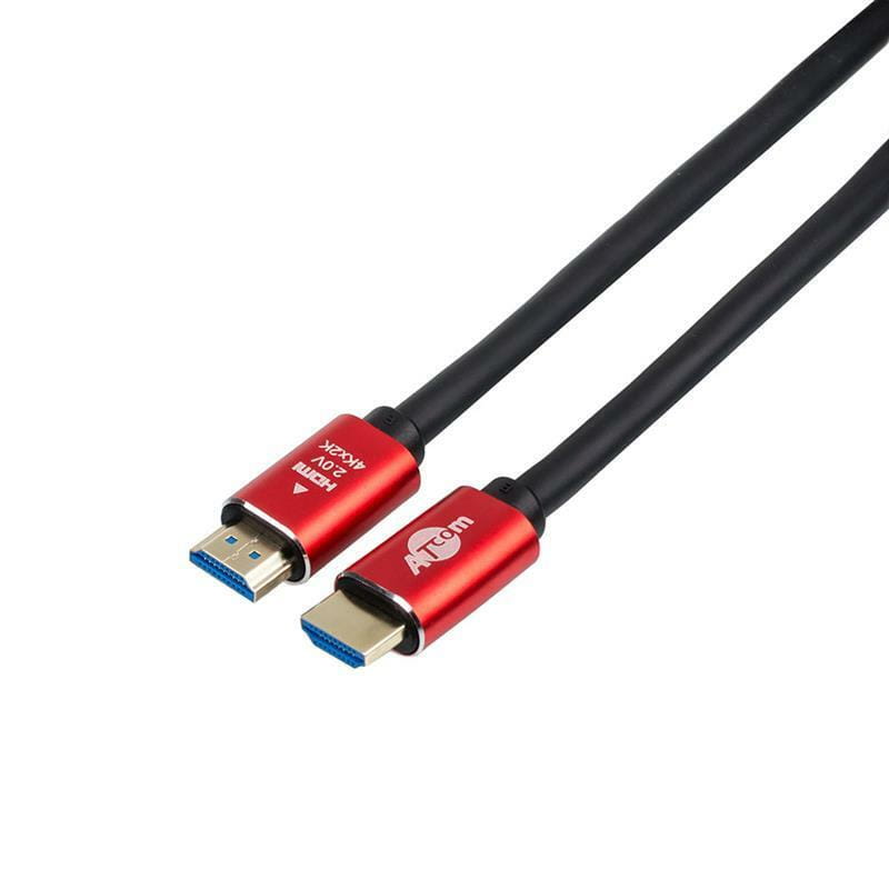 Кабель Atcom HDMI - HDMI V 2.0, (M/M), 10 м, Black/Red (24910)