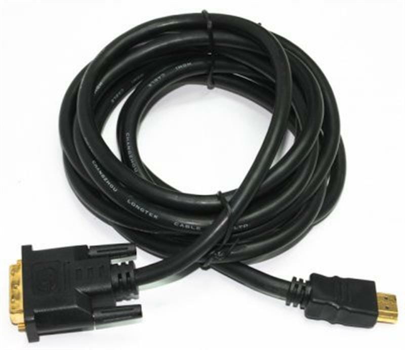 Кабель Cablexpert HDMI - DVI V 1.3 (M/M), двонаправлений, single-link, 18 + 1 pin, 7.5 м, Black (CC-HDMI-DVI-7.5MC)