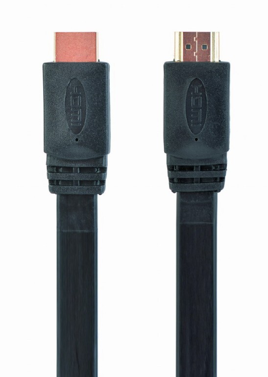 Кабель Cablexpert HDMI - HDMI V 2.0 (M/M), плоский, 1.8 м, черный (CC-HDMI4F-6) пакет