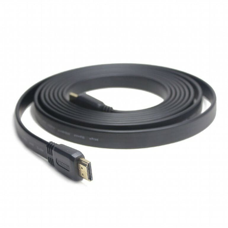 Кабель Cablexpert HDMI - HDMI V 2.0 (M/M), плоский, 1.8 м, черный (CC-HDMI4F-6) пакет