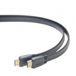 Кабель Cablexpert HDMI - HDMI V 2.0 (M/M), плоский, 1.8 м, чорний (CC-HDMI4F-6) пакет