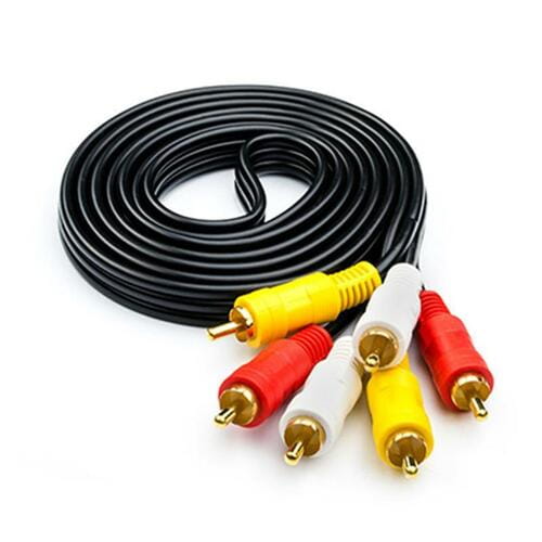 Photos - Cable (video, audio, USB) ATCOM Кабель  3хRCA - 3хRCA (M/M), 5 м, Black  пакет 10713 (10713)