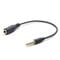 Фото - Аудио-кабель Gembird CCA-419 3.5 мм - 3.5 мм (M/F), кроссовер контактов GND и MIC, 0.18 м, черный | click.ua