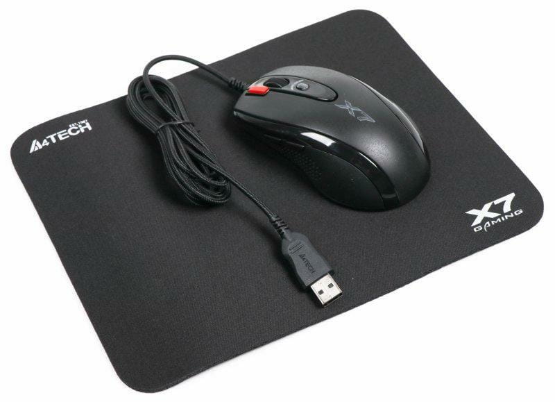 Мишка A4Tech X-710BK Black USB + килимок A4Tech X7-200MP