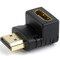 Фото - Адаптер Cablexpert HDMI - HDMI (M/F), угол 90 градусов, черный (A-HDMI90-FML) пакет | click.ua
