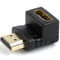 Фото - Адаптер Cablexpert HDMI - HDMI (M/F), угол 90 градусов, черный (A-HDMI90-FML) пакет | click.ua