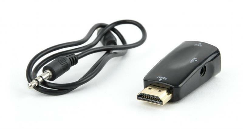 Адаптер Cablexpert (AB-HDMI-VGA-02) HDMI-VGA/3.5 мм, черный