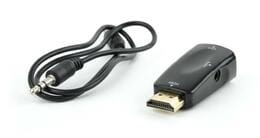 Купити Адаптер Cablexpert (AB-HDMI-VGA-02) HDMI-VGA/3.5 мм, чорний Адаптер Cablexpert (AB-HDMI-VGA-02) HDMI-VGA/3.5 мм, чорний