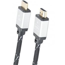 Кабель Cablexpert HDMI - HDMI V 2.0 (M/M), 1 м, черный/серый (CCB-HDMIL-1M) коробка