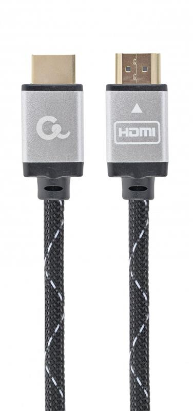 Кабель Cablexpert HDMI - HDMI V 2.0 (M/M), 1 м, черный/серый (CCB-HDMIL-1M) коробка