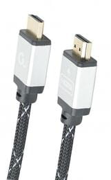 Кабель Cablexpert HDMI - HDMI V 2.0 (M/M), 1 м, чорний/сірий (CCB-HDMIL-1M) коробка
