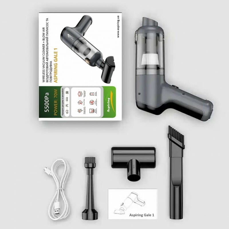 Автомобильный пылесос Aspiring Gale 1 Wireless Blow air Black (GL.5500)