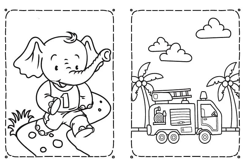 Розмальовка Кумедні малюки