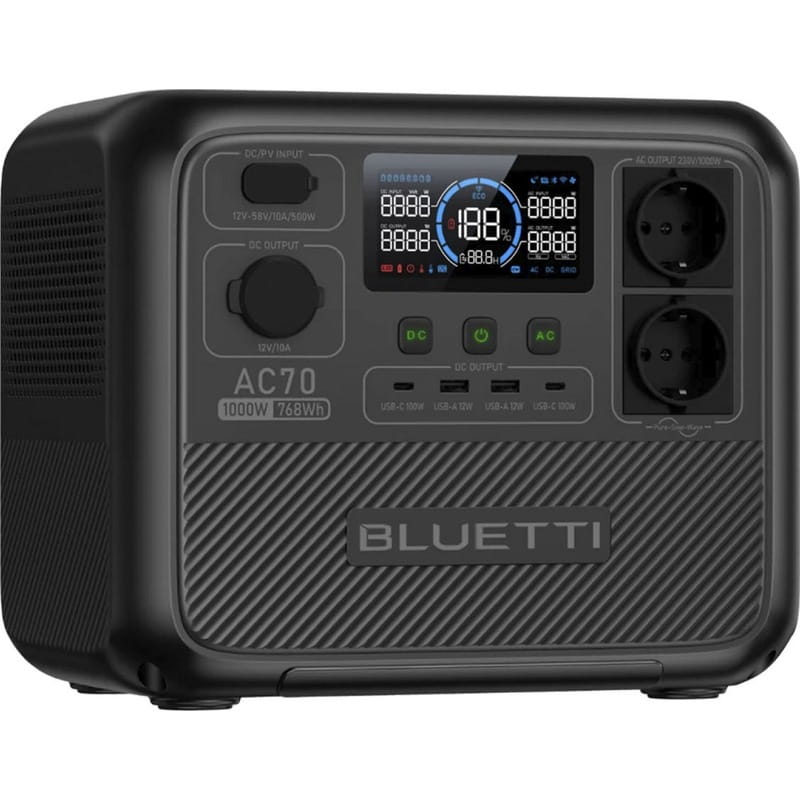 Зарядна станція Bluetti AC70 768Wh 218333mAh 1000W (PB931583)