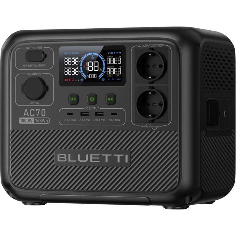 Зарядна станція Bluetti AC70 768Wh 218333mAh 1000W (PB931583)