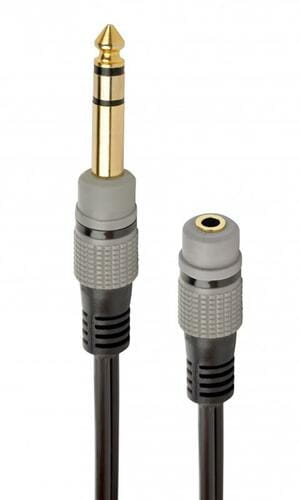 Photos - Cable (video, audio, USB) Cablexpert Аудіо-кабель  3.5 мм - 6.35 мм , 0.2 м, чорний (A-63M35F-0. (F/M)