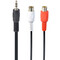 Фото - Аудио-кабель Cablexpert 3.5 мм - 2xRCA (M/F), 0.2 м, черный (CCA-406) | click.ua