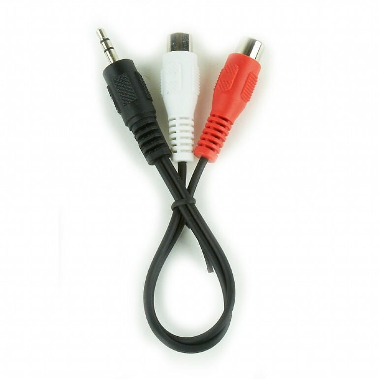 Аудио-кабель Cablexpert 3.5 мм - 2xRCA (M/F), 0.2 м, черный (CCA-406)