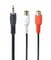 Фото - Аудио-кабель Cablexpert 3.5 мм - 2xRCA (M/F), 0.2 м, черный (CCA-406) | click.ua