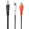 Фото - Аудіо-кабель Cablexpert 3.5 мм - 2xRCA (M/F), 0.2 м, чорний (CCA-406) | click.ua