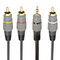 Фото - Аудио-кабель Cablexpert 3.5 мм - 3хRCA (M/M), 1.5 м, Black (CCAP-4P3R-1.5M) | click.ua