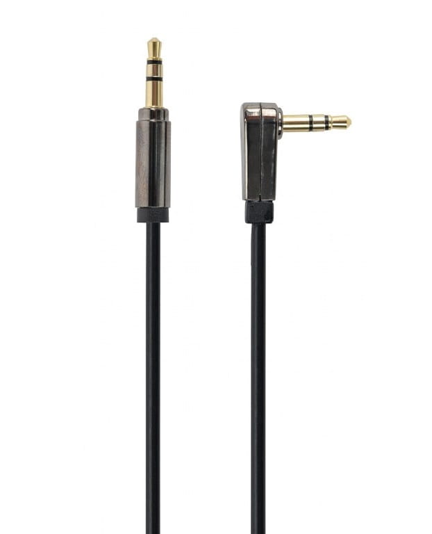 Аудио-кабель Cablexpert 3.5 мм - 3.5 мм (M/M), 1 м, черный (CCAP-444L-1M)