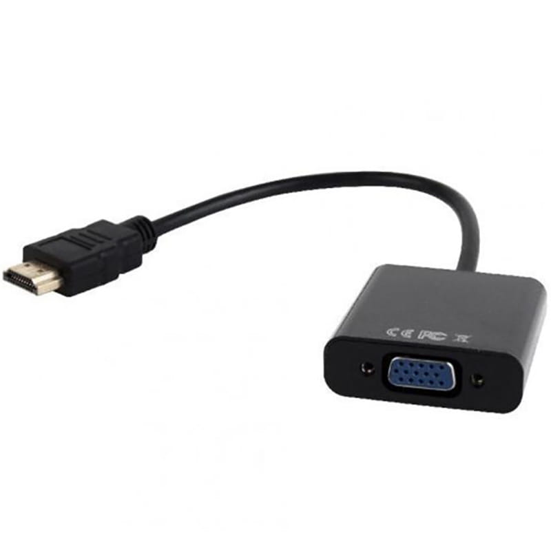 Адаптер Cablexpert (B-HDMI-VGA-03) HDMI - VGA, 3.5 mm аудио, 0.15м, черный