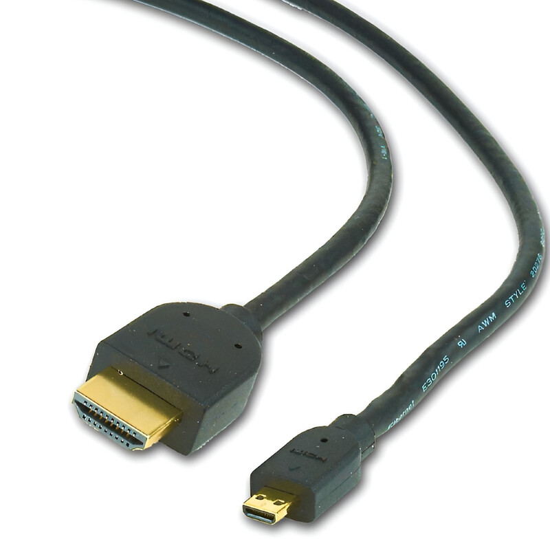 Кабель Cablexpert HDMI - micro-HDMI V 2.0 (M/M), 1.8 м, черный (CC-HDMID-6) пакет