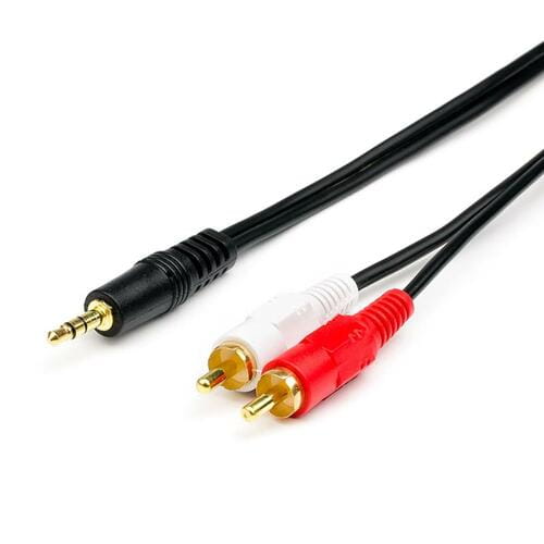 Photos - Cable (video, audio, USB) ATCOM Аудіо-кабель   mini-jack 3.5мм(M)-2xRCA-тюльпан(M) 5м пакет 10 (10709)