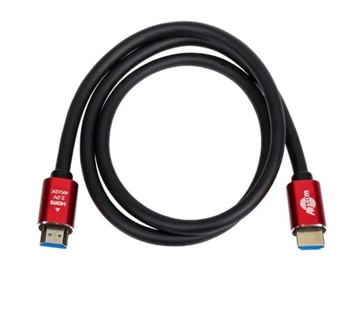 Photos - Cable (video, audio, USB) ATCOM Кабель  HDMI - HDMI V 2.0 (M/M), 3 м, Black/Red  24943 (24943)